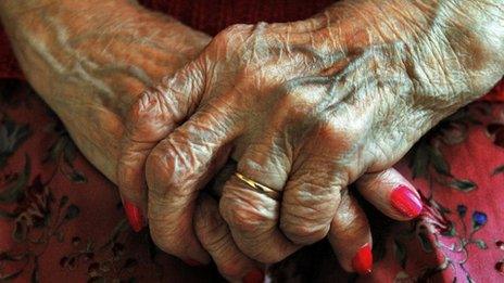 Elderly person's hands