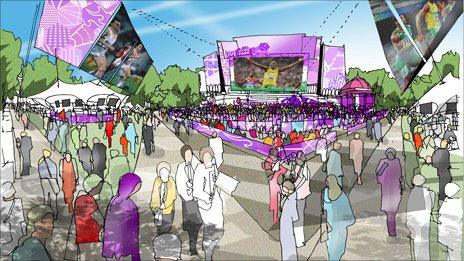 Images of how Hyde Park will look during next year's event