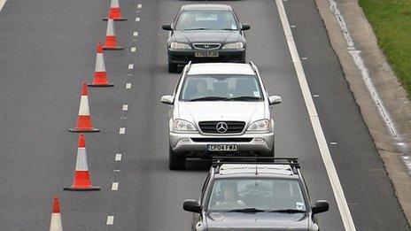 Traffic in roadworks