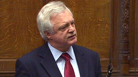 MP David Davis speaking in the House of Commons