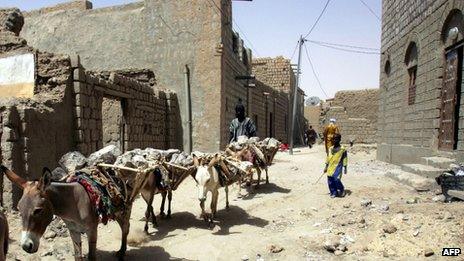 A street in the ancient tourist city of Timbuktu in northern Mali, file picture