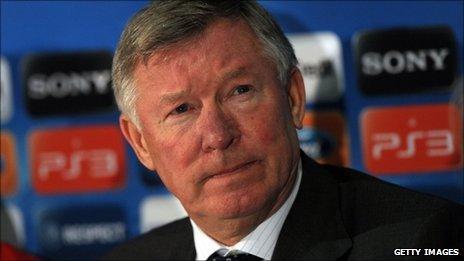 Manchester United manager Sir Alex Ferguson