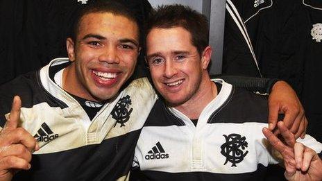 Bryan Habana and Shane Williams as Barbarians