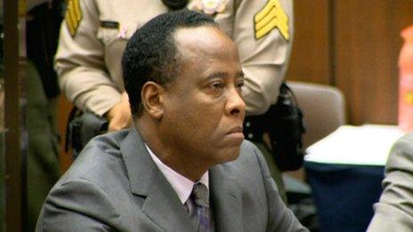 Conrad Murray at his sentencing hearing on 29 November 2011