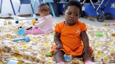 Children at an Aids centre in Johannesburg, file, AFP