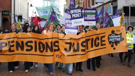 The protest march in Blackburn