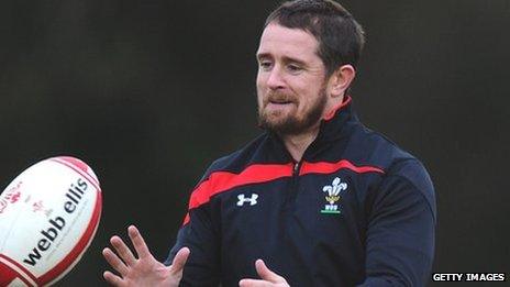 Wales wing Shane Williams enjoys his final Wales training as a player