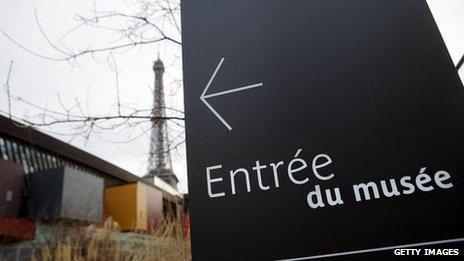 The entrance to the Musee du Quai Branly museum in Paris