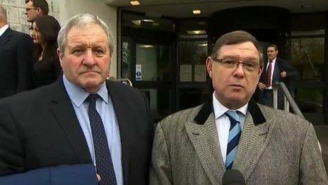 Thomas Page (left) and his barrister Gregory Bull, QC