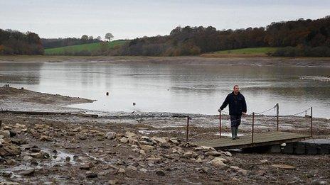 Ardingly Resevoir in Ardingly, West Sussex, which currently stands at only 12% of its capacity