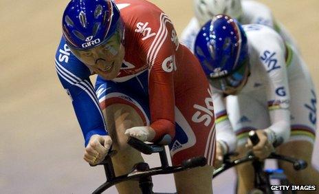 Sarah Storey, Laura Trott and Wendy Houvenaghel