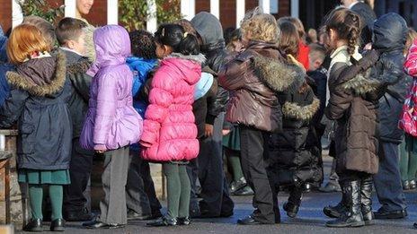 Children in school playground