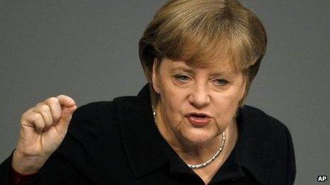 Angela Merkel in Berlin, 2 December 2011