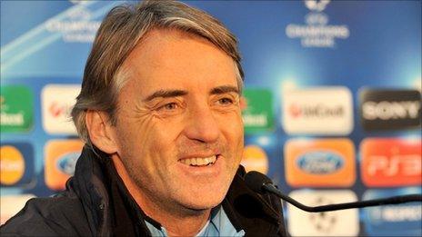 Manchester City manager Roberto Mancini