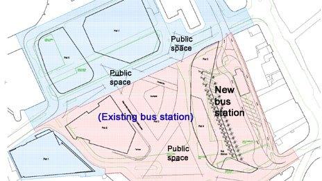 Plan of proposed bus station