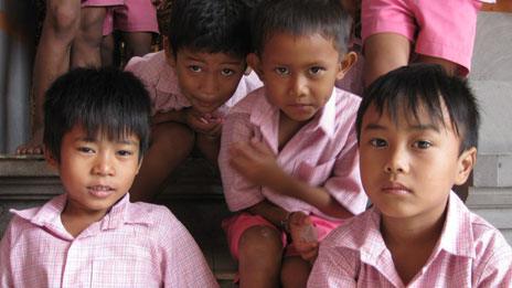 Boys at a Bali orphanage school