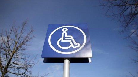 Disabled parking sign