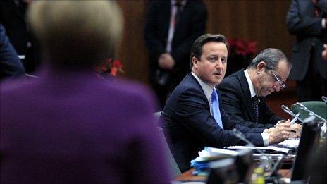 David Cameron at the EU summit