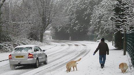 Causewayside, Stirling, in the snow - pic by Duncan Kirkhope