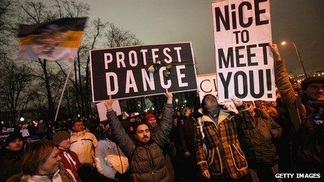 Protesters in Moscow 10 Dec 2011