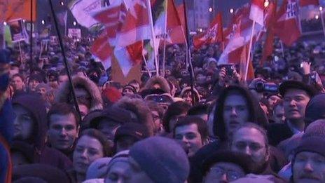 Protesters in Moscow