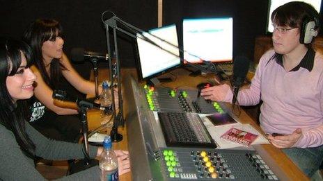 Craig Williams interviews guests on Afan FM