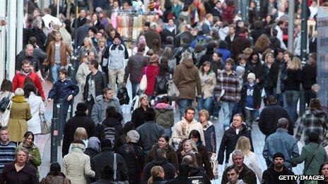 Shoppers in Leeds