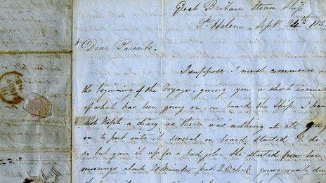 A document donated to the ss Great Britain