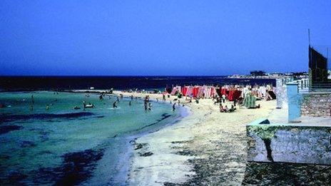 The beach at Tripoli