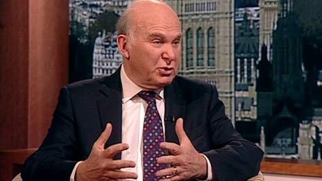 Vince Cable on the Andrew Marr show