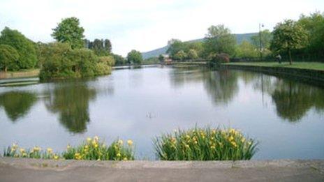 Cyfarthfa Park lake