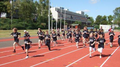 Bury St Edmunds leisure centre athletics track