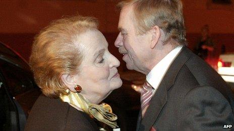 Former US Secretary of State Madeleine Albright with Vaclav Havel in 2003