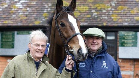 Clive Smith with Kauto Star and Paul Nicholls