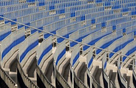 Rail seating at Bundesliga club Hannover