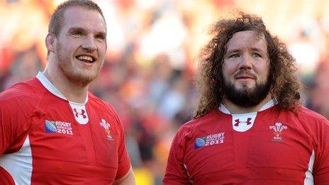 Gethin Jenkins and Adam Jones