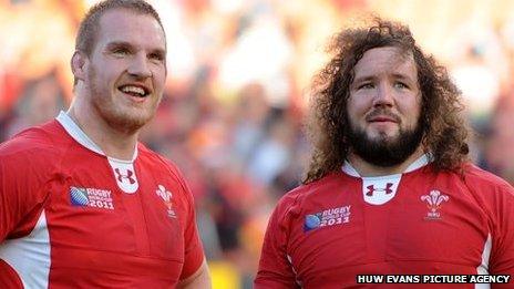 Gethin Jenkins and Adam Jones