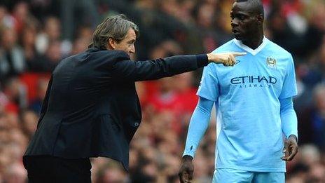 Roberto Mancini and Mario Balotelli