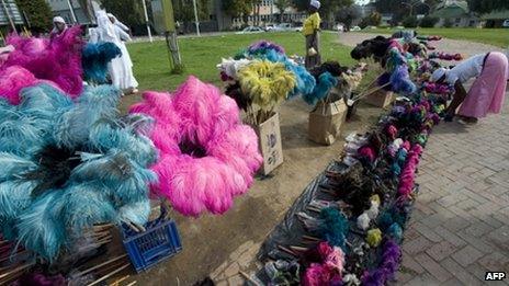 Vendors in Oudtshoorn in the Western Cape