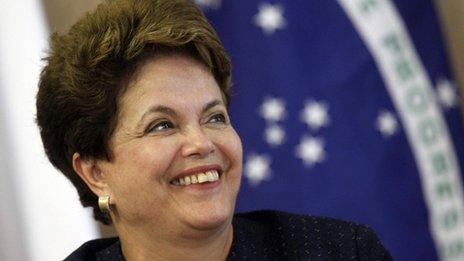 Brazilian President Dilma Rousseff on 15 December 2011