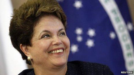 Brazilian President Dilma Rousseff on 15 December 2011