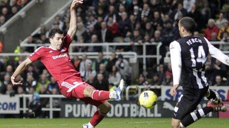 Paul Scharner volleys in the winner for West Brom