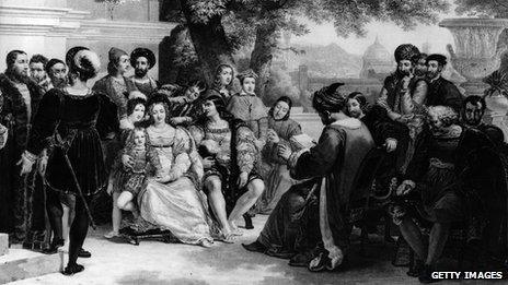 Lorenzo di Medici holding court