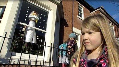 Giant advent calendar in Derby