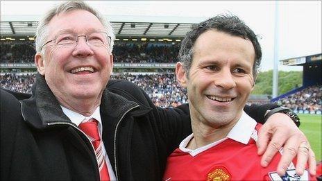 Syr Alex Ferguson a Ryan Giggs