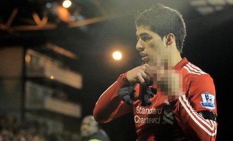 Liverpool striker Luis Suarez at Fulham on Monday