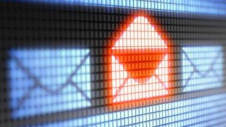 A digitised email folder
