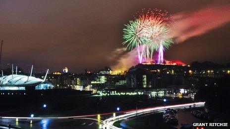 Fireworks over Edinburgh