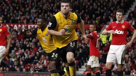 Blackburn Rovers Grant Hanley celebrates after scoring the winner