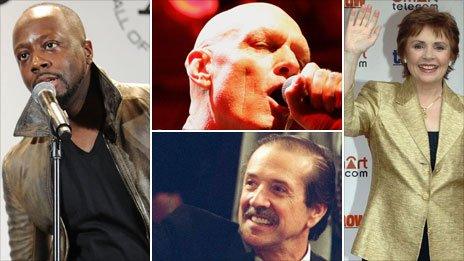 Clockwise: Wyclef Jean, Peter Garrett, Dana, Sonny Bono